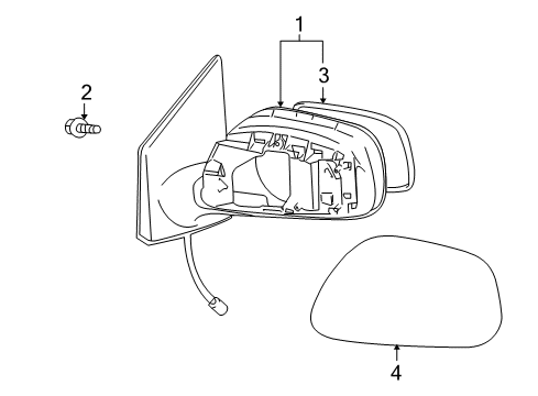 2013 Toyota Corolla Outside Mirrors Diagram