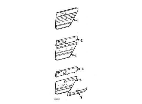 1986 Toyota Camry Armrest, Front Diagram for 74210-22061-23