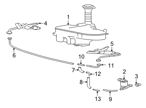 Joint, Headlamp Cleaner Hose Diagram for 85379-95A09