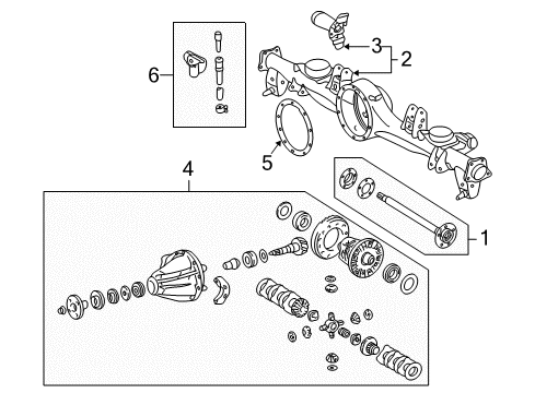 Hose Sub-Assembly, Rear Axle Breather, Front Diagram for 43209-60050