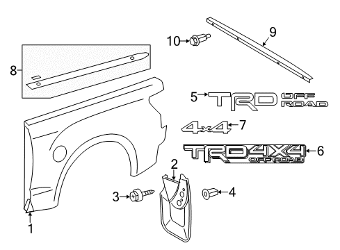 2020 Toyota Tundra Exterior Trim - Pick Up Box Diagram 1 - Thumbnail