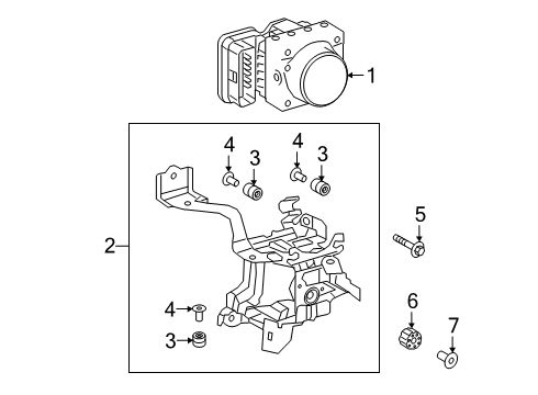 2020 Toyota Corolla ABS Components, Electrical Diagram 2 - Thumbnail