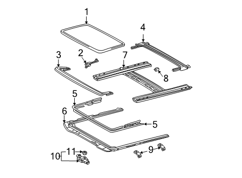 2004 Toyota RAV4 Sunroof Diagram