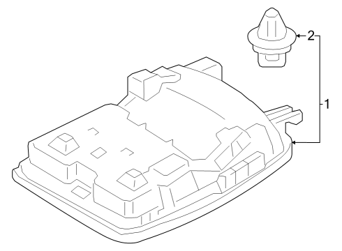 2023 Toyota Crown Overhead Console Diagram