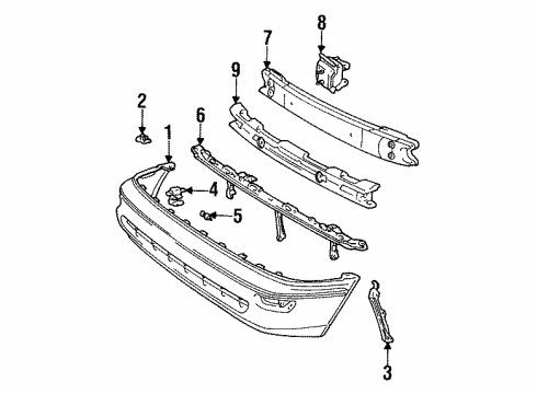 1993 Toyota Corolla Front Bumper Diagram
