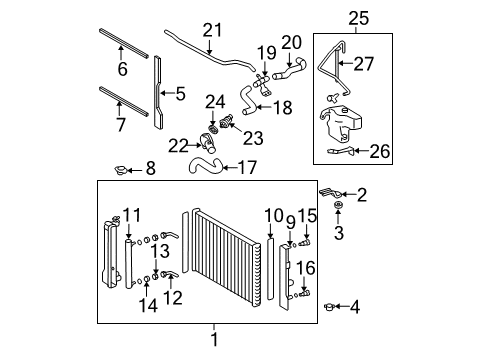 2010 Toyota Corolla Reservoir Cap Diagram for 16405-0T020