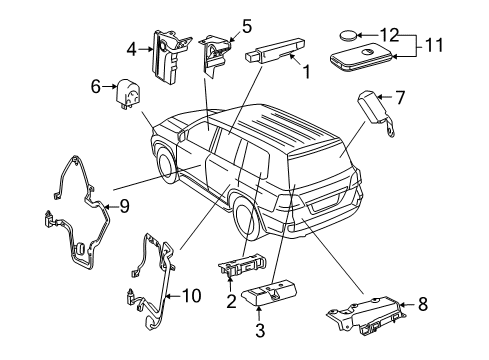 2008 Toyota Land Cruiser Transmitter Diagram for 89904-48100