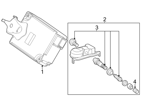 2023 Toyota GR Corolla TPMS Sensor Diagram for 42607-19005