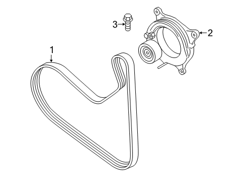 2024 Toyota GR Supra Belts & Pulleys Diagram