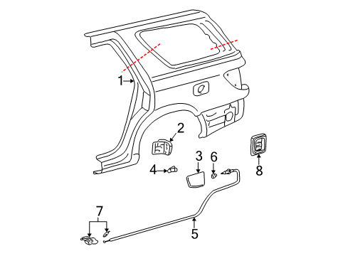 2005 Toyota Sequoia Fuel Door Diagram