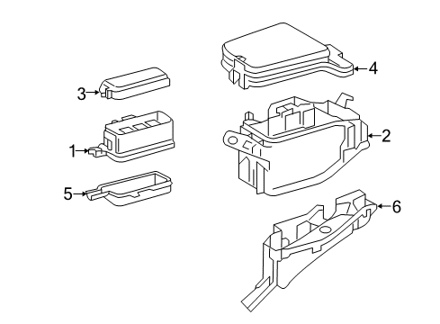 2016 Toyota Highlander Relay Box, Passenger Side Diagram for 82740-0E040