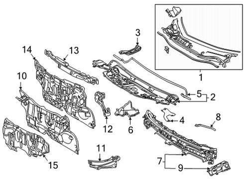 2018 Toyota Mirai Cowl Diagram