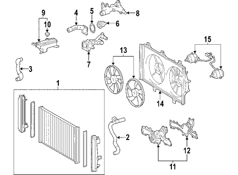 2011 Toyota RAV4 Radiator Diagram for 16400-0P230