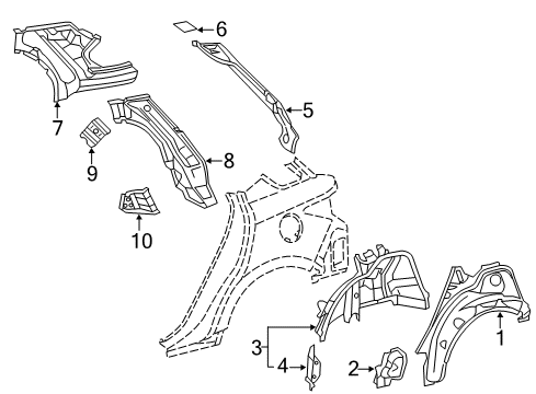 Cover, Roof Side, Inner Upper Diagram for 61815-28010