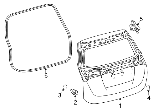 2015 Toyota RAV4 Gate & Hardware Diagram