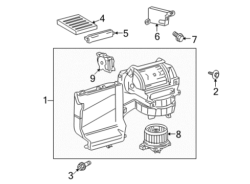 2017 Toyota Sequoia Blower Motor & Fan Diagram