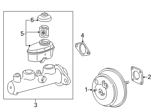 Cylinder Sub-Assembly, Brake Master Diagram for 47201-33101