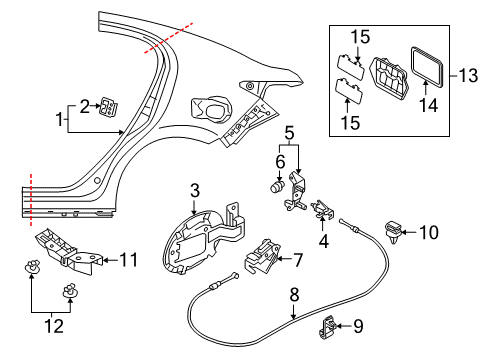 2016 Scion iA Fuel Door Diagram