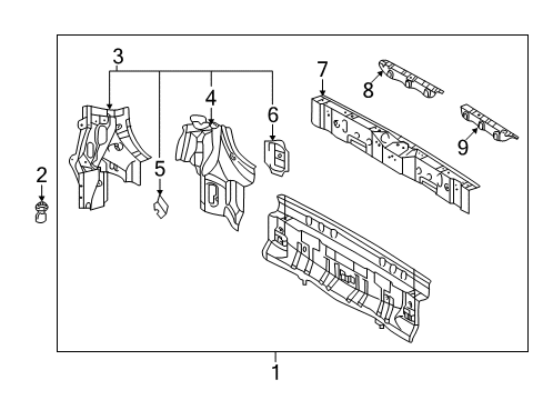 2017 Toyota Sienna Rear Body Diagram