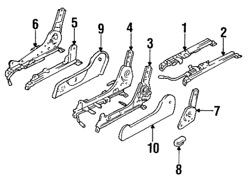 1994 Toyota Pickup Tracks & Components Diagram
