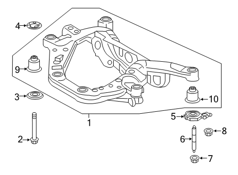 2021 Toyota RAV4 Suspension Mounting - Rear Diagram