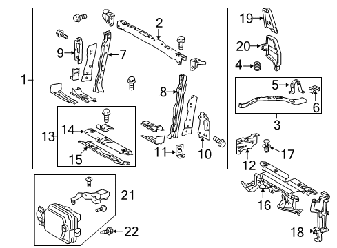 2015 Toyota RAV4 Radiator Support Diagram