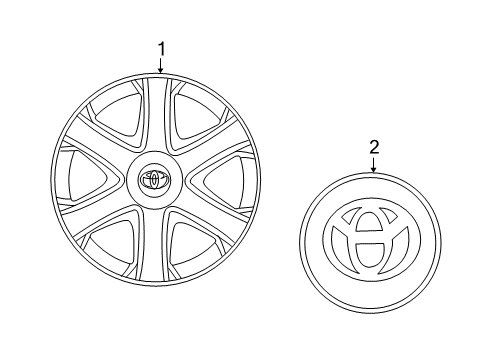 2012 Toyota Matrix Wheel Covers & Trim Diagram