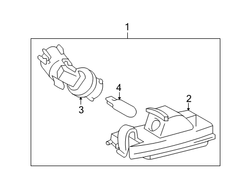 2009 Toyota Yaris License Lamp, Rear Diagram for 81270-52010