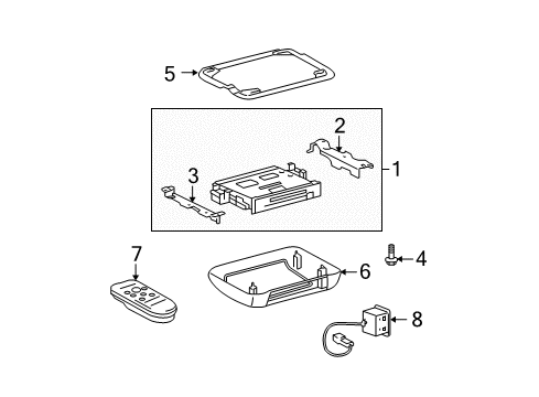 2012 Toyota Highlander Entertainment System Components Diagram