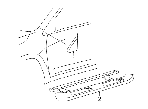 2010 Toyota RAV4 Exterior Trim - Pillars, Rocker & Floor Diagram