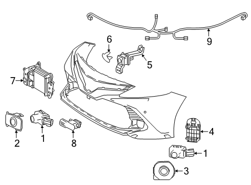 2022 Toyota Camry Switches & Sensors Diagram 7 - Thumbnail