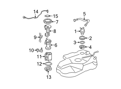 2004 Toyota Highlander Fuel Supply Diagram