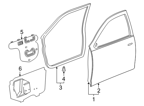 2004 Toyota Avalon Front Door Diagram