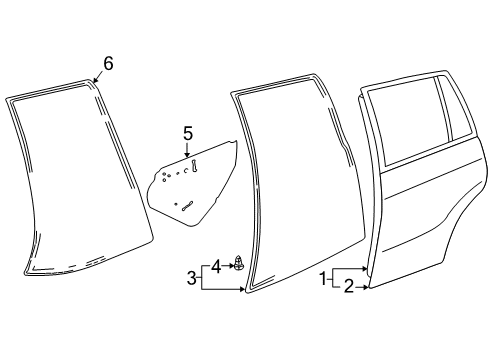 2004 Toyota RAV4 Rear Door Diagram