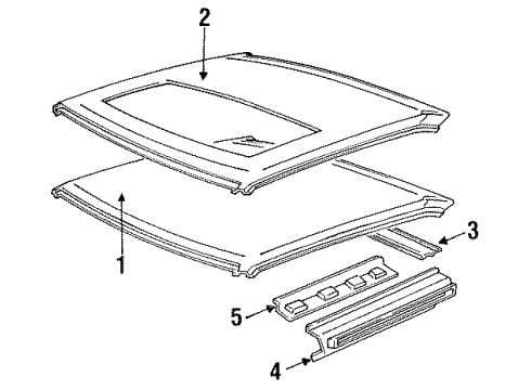 1985 Toyota Celica Side Rail, Inner Passenger Side Diagram for 61231-14150