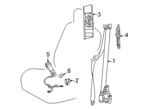 2022 Toyota Corolla Cross Seat Belt Diagram