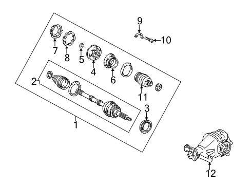 Bolt (For Rear Drive Shaft Cross Groove Joint) Diagram for 90110-12003