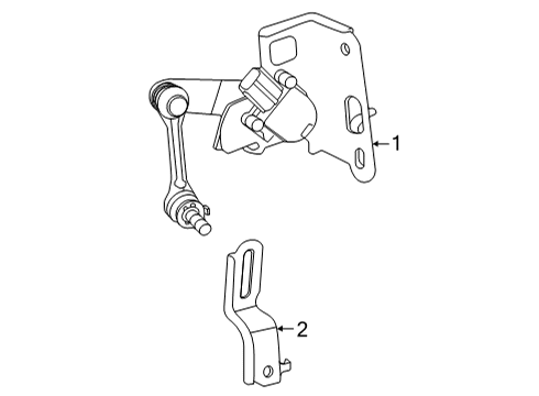 2021 Toyota Mirai Sensor Sub-Assembly, Height Control, Rear Driver Side Diagram for 89408-11010