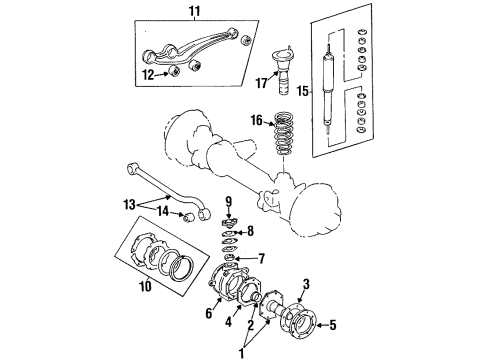 1997 Toyota Land Cruiser Front Suspension, Control Arm Diagram 2 - Thumbnail