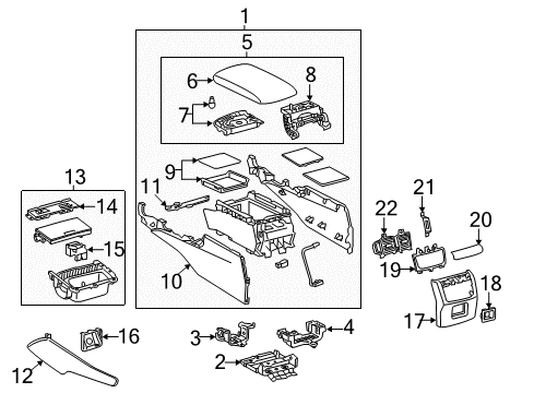 Holder, Console Box Cup Diagram for 55618-06020