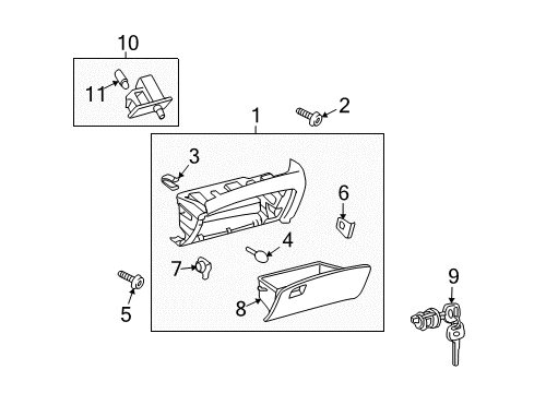 2014 Toyota Venza Glove Box Diagram