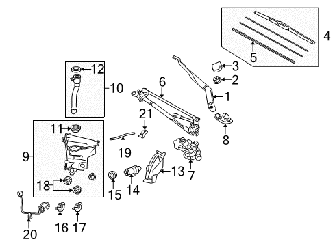 Inlet Sub-Assembly, Washer Diagram for 85301-60091