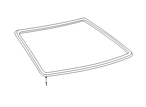 2000 Toyota Solara Back Glass - Reveal Moldings Diagram