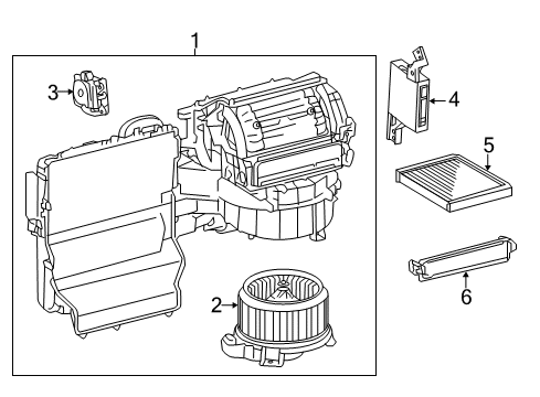 2017 Toyota Highlander Blower Motor & Fan Diagram