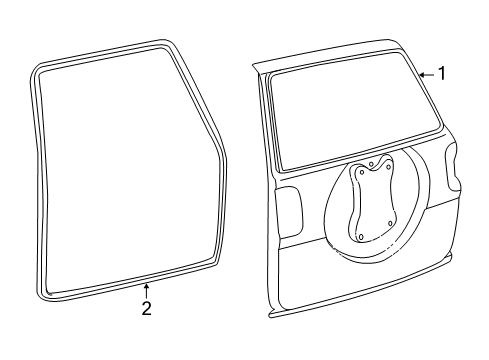2004 Toyota RAV4 Back Door Diagram