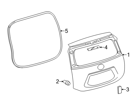 2012 Toyota Prius C Gate & Hardware Diagram