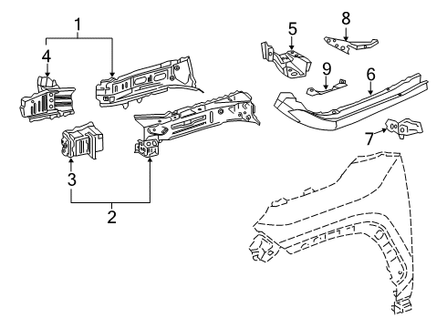 2023 Toyota RAV4 Structural Components & Rails Diagram 3 - Thumbnail