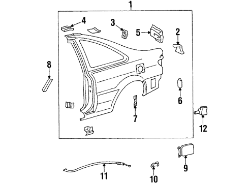 1997 Toyota Paseo Fuel Door Diagram