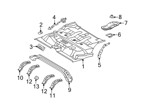 2020 Toyota 4Runner Floor Diagram 1 - Thumbnail