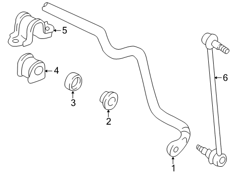 1997 Toyota Camry Stabilizer Bar & Components - Front Diagram